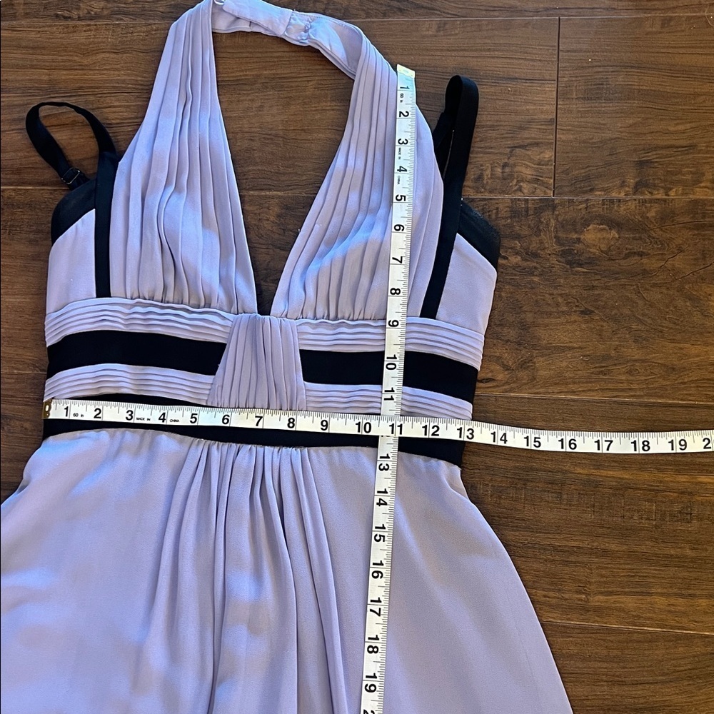 BCBGMaxAzria Elegant Lavender and Black Evening Gown - Picture 12 of 14